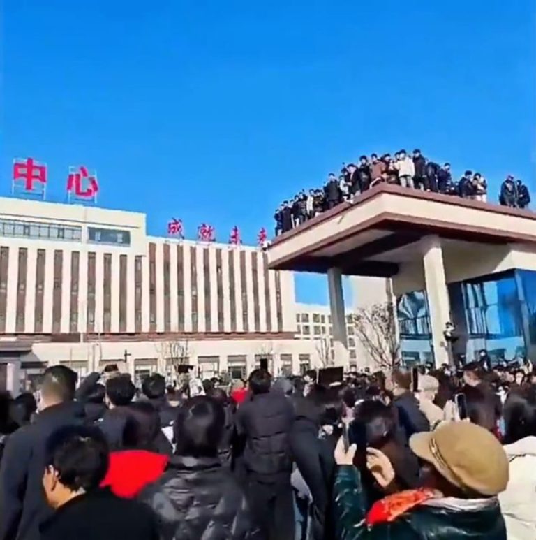Protests turn violent in China after student falls to his death