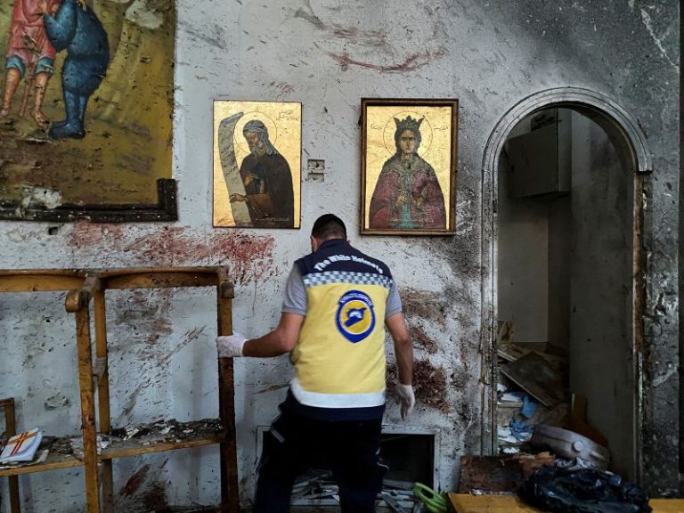 Suicide bomber attack on church in Syria kills at least 20 people